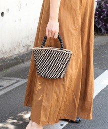 Ray BEAMS | Larone / ビーズ ハンドル バッグ(かごバッグ)