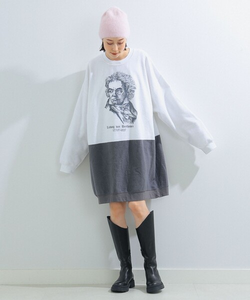 Ray BEAMS（レイビームス）の「Ray BEAMS / アンゴラ混 ビーニー（ニットキャップ/ビーニー・レディース・ピンク/オフホワイト/ブラック・ONE SIZE）」の11枚目の写真