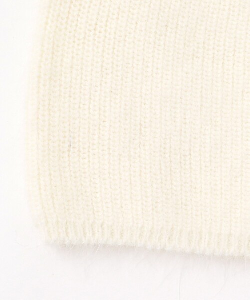 Ray BEAMS（レイビームス）の「Ray BEAMS / アンゴラ混 ビーニー（ニットキャップ/ビーニー・レディース・ピンク/オフホワイト/ブラック・ONE SIZE）」の14枚目の写真