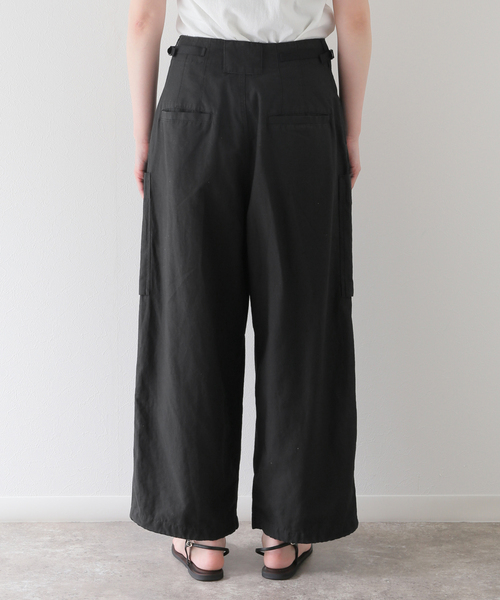 SLOBE citron.（スローブシトロン）の「SLOBE citron. ギガフィールドカーゴ（カーゴパンツ・レディース・ブラック/アイボリー・FREE）」の21枚目の写真