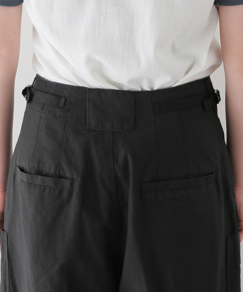 SLOBE citron.（スローブシトロン）の「SLOBE citron. ギガフィールドカーゴ（カーゴパンツ・レディース・ブラック/アイボリー・FREE）」の19枚目の写真