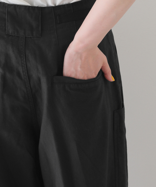 SLOBE citron.（スローブシトロン）の「SLOBE citron. ギガフィールドカーゴ（カーゴパンツ・レディース・ブラック/アイボリー・FREE）」の18枚目の写真