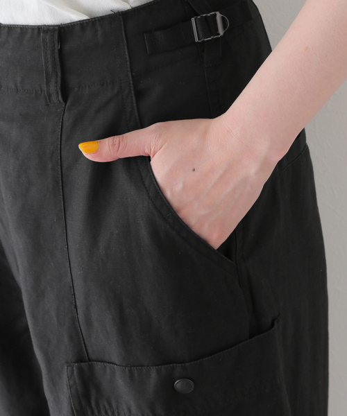 SLOBE citron.（スローブシトロン）の「SLOBE citron. ギガフィールドカーゴ（カーゴパンツ・レディース・ブラック/アイボリー・FREE）」の17枚目の写真