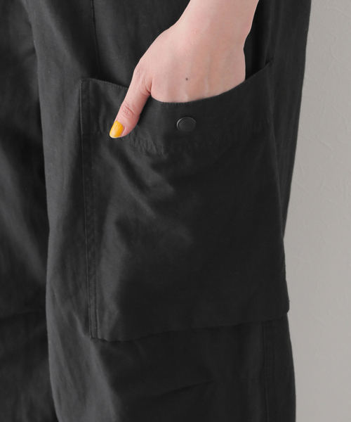 SLOBE citron.（スローブシトロン）の「SLOBE citron. ギガフィールドカーゴ（カーゴパンツ・レディース・ブラック/アイボリー・FREE）」の16枚目の写真