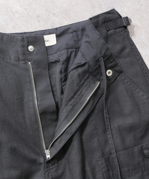 SLOBE citron.（スローブシトロン）の「SLOBE citron. ギガフィールドカーゴ（カーゴパンツ・レディース・ブラック/アイボリー・FREE）」の10枚目の写真