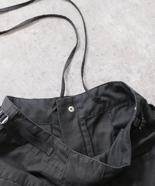 SLOBE citron.（スローブシトロン）の「SLOBE citron. ギガフィールドカーゴ（カーゴパンツ・レディース・ブラック/アイボリー・FREE）」の9枚目の写真