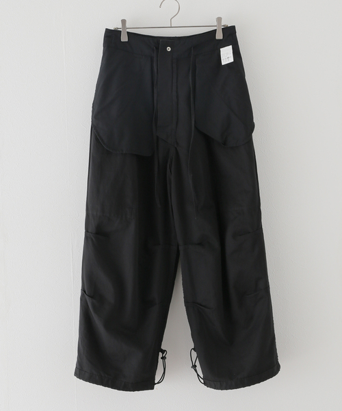 SLOBE citron.（スローブシトロン）の「SLOBE citron. ギガフィールドカーゴ（カーゴパンツ・レディース・ブラック/アイボリー・FREE）」の8枚目の写真