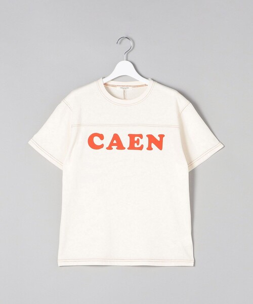 FREAK'S STORE（フリークスストア）の「配色ステッチロゴTシャツ（Tシャツ/カットソー・レディース・オフホワイト/レッド/ネイビー・ﾌﾘ-）」の16枚目の写真