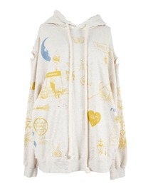 パーカー rurumu:/ルルムウ/plants motif crochet hoodie レディース rurumu:（ルルムウ）の「rurumu:/ルルムウ/bind rune layered