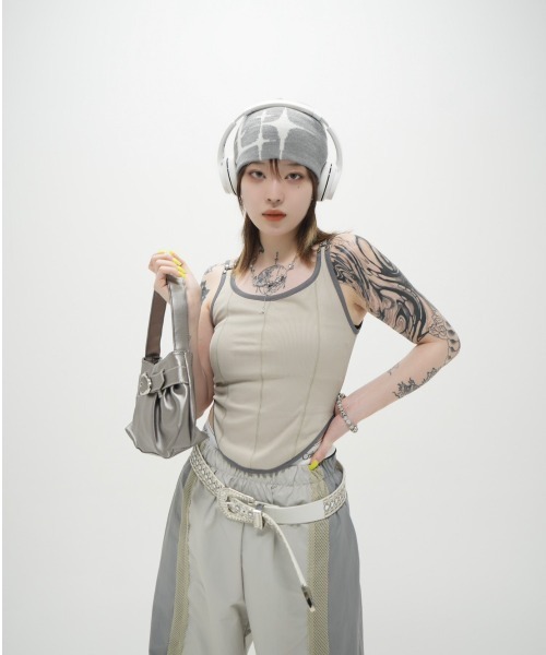 XU（エックスユー）の「【Never mind the XU】design beanie 2 / 【ネバーマインド ザ エックスユー】デザインニット帽子（ニットキャップ/ビーニー・メンズ・アイボリー/ブラック/グレー・ONE SIZE）」の14枚目の写真