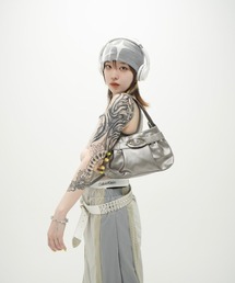 Never mind the XU / Chikashitsu+（ネバーマインド ザ エックスユー / チカシツプラス）の「【Never mind the XU】design beanie 2 / 【ネバーマインド ザ エックスユー】デザインニット帽子（ニットキャップ/ビーニー）」