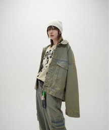 Never mind the XU / Chikashitsu+（ネバーマインド ザ エックスユー / チカシツプラス）の「【Never mind the XU】design beanie 2 / 【ネバーマインド ザ エックスユー】デザインニット帽子（ニットキャップ/ビーニー）」