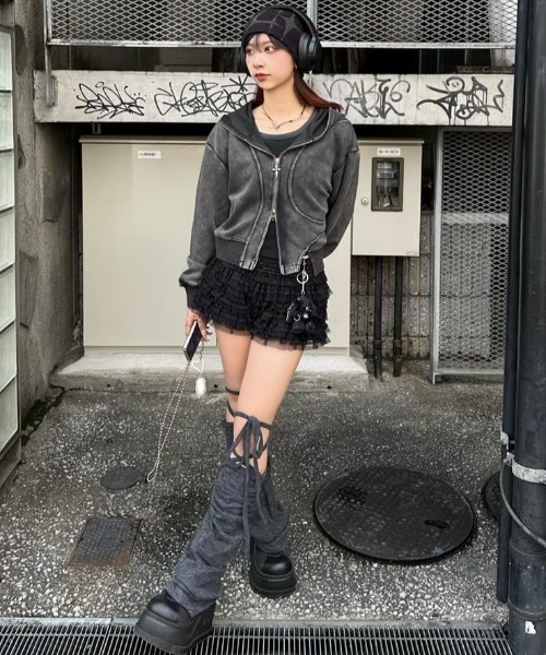 XU(エックスユー)の「【Never mind the XU】design beanie 2 / 【ネバーマインド ザ エックスユー】デザインニット帽子(ニットキャップ/ビーニー・メンズ・アイボリー/ブラック/グレー・ONE SIZE)」の15枚目の写真