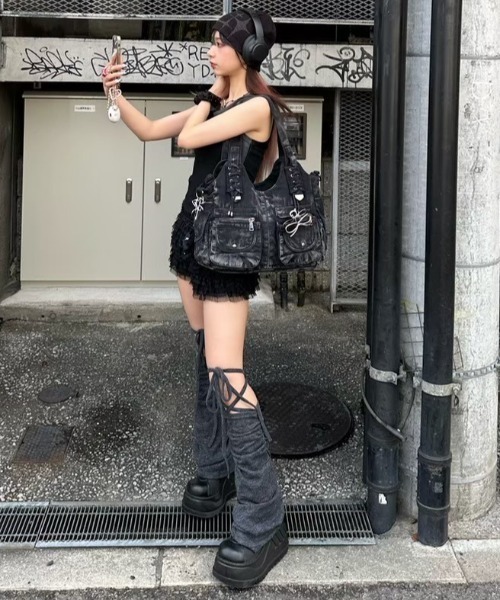 XU(エックスユー)の「【Never mind the XU】design beanie 2 / 【ネバーマインド ザ エックスユー】デザインニット帽子(ニットキャップ/ビーニー・メンズ・アイボリー/ブラック/グレー・ONE SIZE)」の16枚目の写真