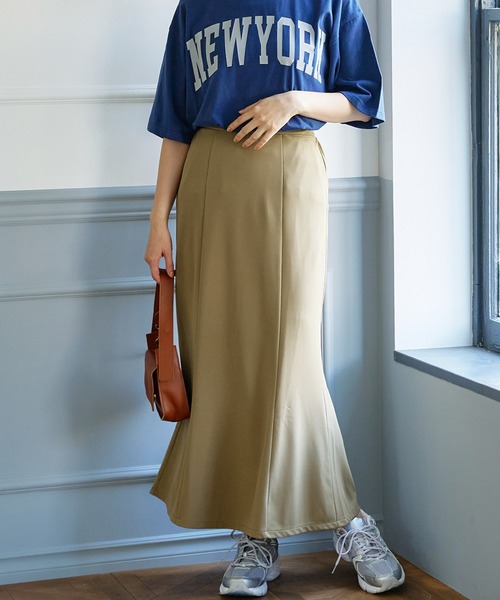 coca(coca)(コカ)の「カットツイルマーメイドスカート(スカート・レディース・ブルー/ベージュ/ブラック/レッド・S/M/L)」の3枚目の写真