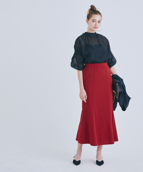 coca(coca)(コカ)の「カットツイルマーメイドスカート(スカート・レディース・ブルー/ベージュ/ブラック/レッド・S/M/L)」の14枚目の写真