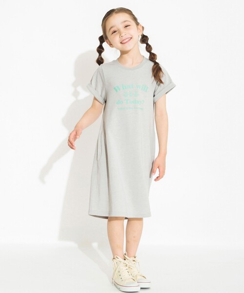 BRANSHES（ブランシェス）の「バックウエストあきワンピース（ワンピース・キッズ・杢グレー/ブラック・110/120/90/130/100）」の11枚目の写真