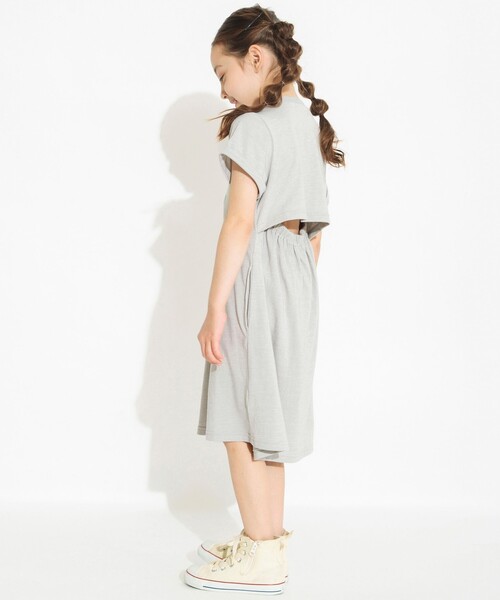 BRANSHES（ブランシェス）の「バックウエストあきワンピース（ワンピース・キッズ・杢グレー/ブラック・110/120/90/130/100）」の16枚目の写真