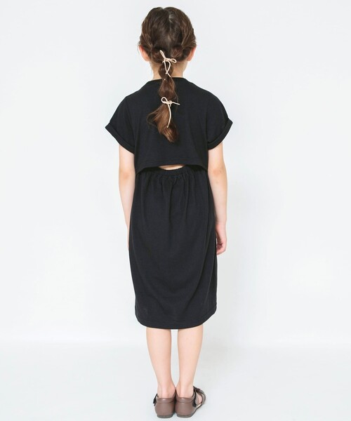 BRANSHES（ブランシェス）の「バックウエストあきワンピース（ワンピース・キッズ・杢グレー/ブラック・110/120/90/130/100）」の17枚目の写真