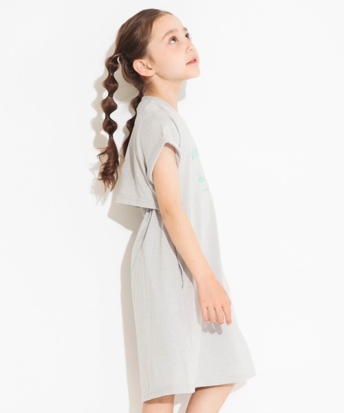 BRANSHES（ブランシェス）の「バックウエストあきワンピース（ワンピース・キッズ・杢グレー/ブラック・110/120/90/130/100）」の2枚目の写真