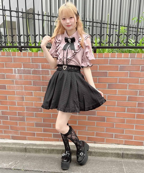ROJITA(ロジータ)の「ふくれJQ千鳥柄スカート(スカート・レディース・アイボリー/ブラック・FREE)」の5枚目の写真