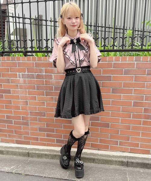 ROJITA(ロジータ)の「ふくれJQ千鳥柄スカート(スカート・レディース・アイボリー/ブラック・FREE)」の6枚目の写真