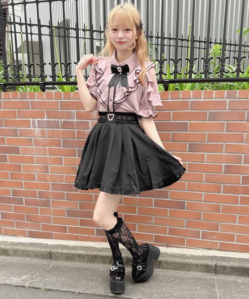 ROJITA(ロジータ)の「ふくれJQ千鳥柄スカート(スカート・レディース・アイボリー/ブラック・FREE)」の8枚目の写真