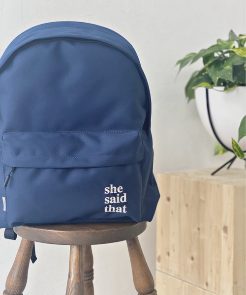 niko and...（ニコアンド）の「【she said that (シー セッド ザット)】コラボロゴデイパック（バックパック/リュック