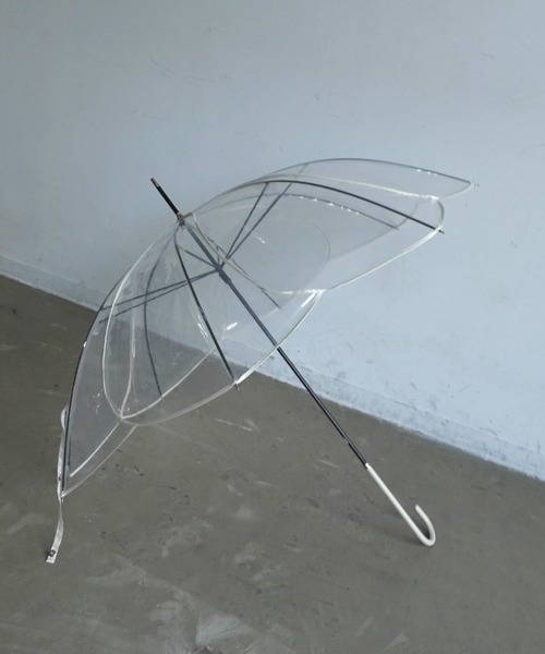 VANNIE U（ヴァニーユー）の「クリアフラワーアンブレラ/ビニール傘（長傘・レディース・ホワイト/ピンク/ブラウン/グレー・FREE）」の7枚目の写真