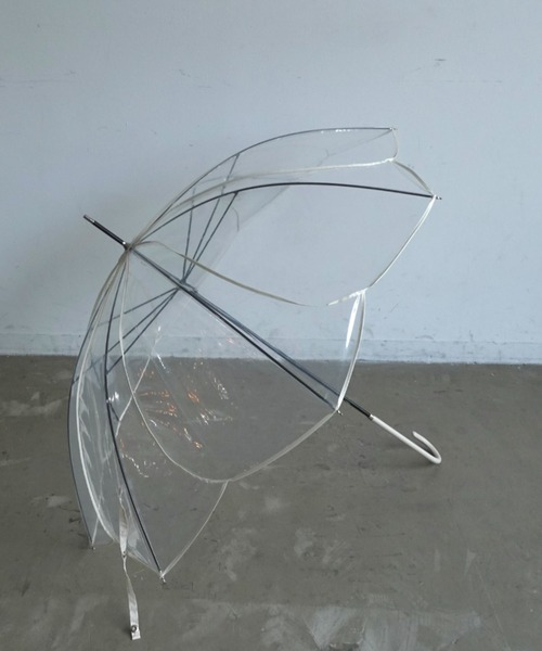 VANNIE U（ヴァニーユー）の「クリアフラワーアンブレラ/ビニール傘（長傘・レディース・ホワイト/ピンク/ブラウン/グレー・FREE）」の8枚目の写真