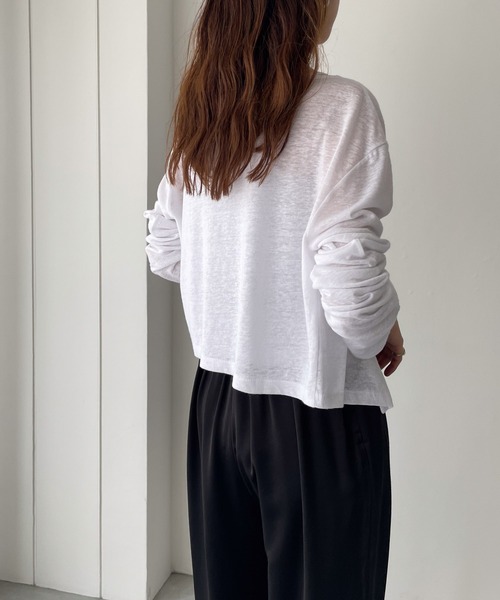 CANAL JEAN(キャナルジーン)の「RED CHOP WORKS(レッドチョップワークス) スラブカットソーアンサンブル(アンサンブル・レディース・ホワイト/ブラック・ONE SIZE)」の4枚目の写真