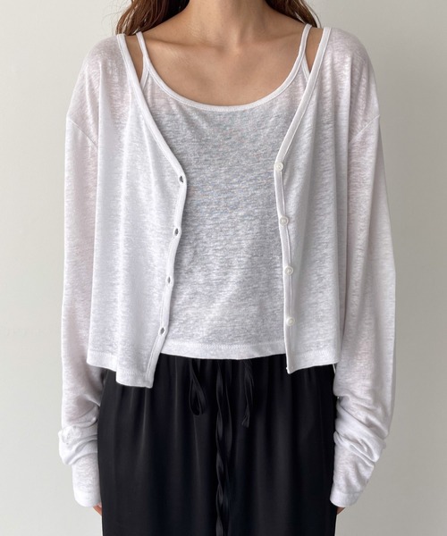 CANAL JEAN(キャナルジーン)の「RED CHOP WORKS(レッドチョップワークス) スラブカットソーアンサンブル(アンサンブル・レディース・ホワイト/ブラック・ONE SIZE)」の9枚目の写真