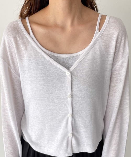 CANAL JEAN(キャナルジーン)の「RED CHOP WORKS(レッドチョップワークス) スラブカットソーアンサンブル(アンサンブル・レディース・ホワイト/ブラック・ONE SIZE)」の13枚目の写真