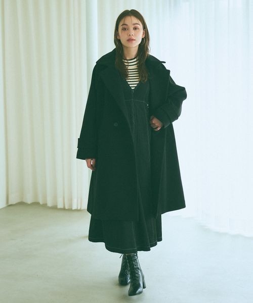 mysty woman（ミスティウーマン）の「カットアウトジャンスカ 964339（ジャンパースカート・レディース・ブラック系その他/ブラウン系その他/ブルー系その他/ライトブルー・FREE）」の5枚目の写真