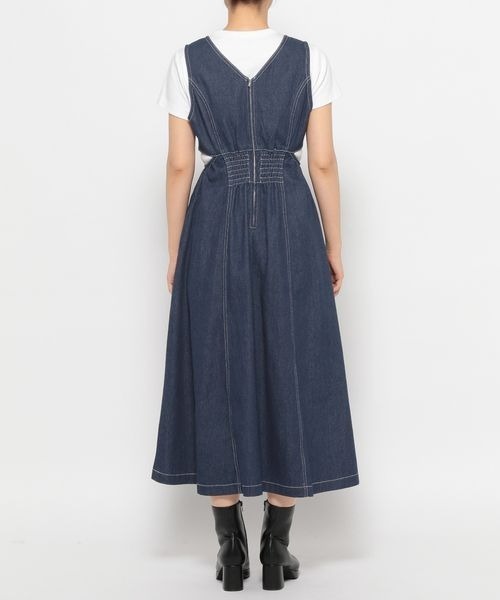 mysty woman（ミスティウーマン）の「カットアウトジャンスカ 964339（ジャンパースカート・レディース・ブラック系その他/ブラウン系その他/ブルー系その他/ライトブルー・FREE）」の13枚目の写真