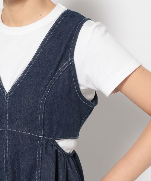 mysty woman（ミスティウーマン）の「カットアウトジャンスカ 964339（ジャンパースカート・レディース・ブラック系その他/ブラウン系その他/ブルー系その他/ライトブルー・FREE）」の15枚目の写真