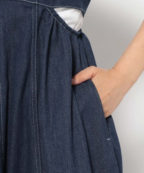 mysty woman（ミスティウーマン）の「カットアウトジャンスカ 964339（ジャンパースカート・レディース・ブラック系その他/ブラウン系その他/ブルー系その他/ライトブルー・FREE）」の17枚目の写真