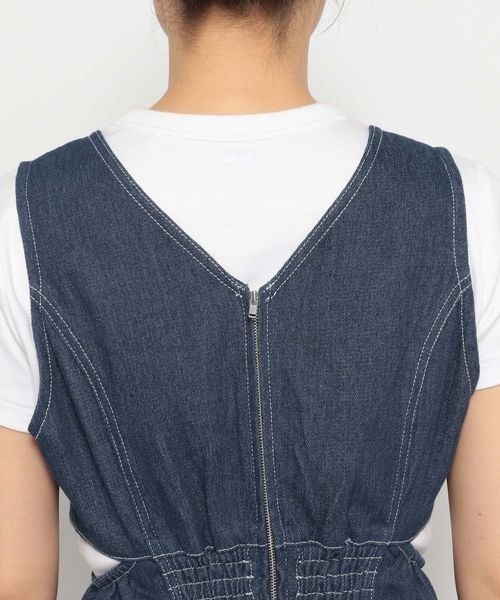 mysty woman（ミスティウーマン）の「カットアウトジャンスカ 964339（ジャンパースカート・レディース・ブラック系その他/ブラウン系その他/ブルー系その他/ライトブルー・FREE）」の18枚目の写真