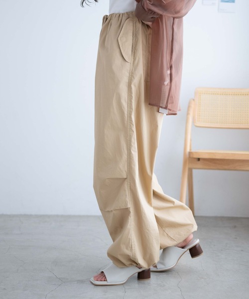 WEGO（ウィゴー）の「WEGO/パラシュートパンツ（カーゴパンツ・レディース・ベージュ/オリーブ/アイボリー/ライトグレー・FREE）」の18枚目の写真