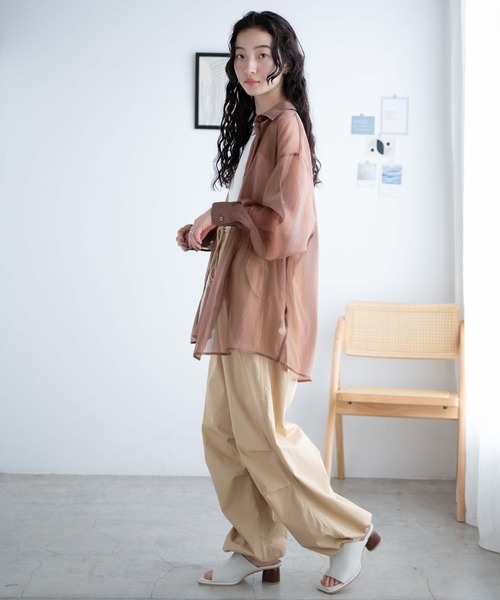 WEGO（ウィゴー）の「WEGO/パラシュートパンツ（カーゴパンツ・レディース・ベージュ/オリーブ/アイボリー/ライトグレー・FREE）」の20枚目の写真