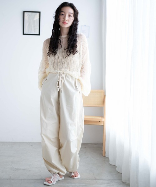 WEGO（ウィゴー）の「WEGO/パラシュートパンツ（カーゴパンツ・レディース・ベージュ/オリーブ/アイボリー/ライトグレー・FREE）」の16枚目の写真