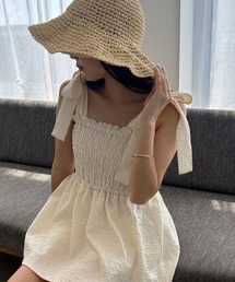 one after another NICE CLAUP | 再入荷/肩リボンシャーリングキャミビスチェ/WEB限定色あり(キャミソール)