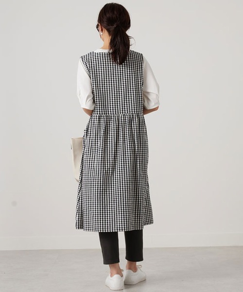 BELLUNA（ベルーナ）の「ポケット使いジャンパースカート（スカート・レディース・グリーン/チェック/ラベンダー・MEDIUM/X-LARGE/LARGE）」の10枚目の写真