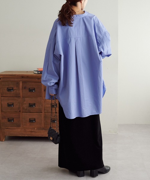 DISCOAT（ディスコート）の「【ユニセックス】ビッグカラーシャツ（シャツ/ブラウス・メンズ・ブラック/サックスブルー/ブルー・FREE）」の7枚目の写真