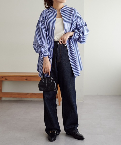 DISCOAT（ディスコート）の「【ユニセックス】ビッグカラーシャツ（シャツ/ブラウス・メンズ・ブラック/サックスブルー/ブルー・FREE）」の14枚目の写真