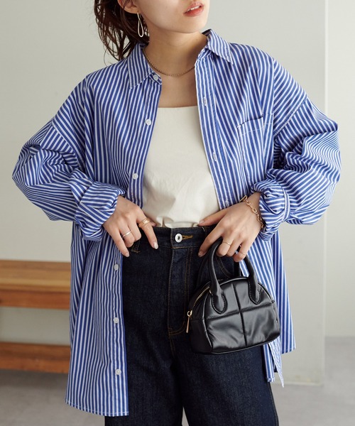 DISCOAT（ディスコート）の「【ユニセックス】ビッグカラーシャツ（シャツ/ブラウス・メンズ・ブラック/サックスブルー/ブルー・FREE）」の17枚目の写真