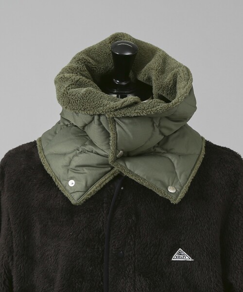 TAION(タイオン)の「【TAION /タイオン】リバーシブル ダウンネックウォーマー/DOWN NECK WARME/ユニセックス/R203ML-1/(ネックウォーマー/スヌード・メンズ・ブラック/カーキ/ダークネイビー/ブラック系その他/ダークグリーン/グリーン系その他/グリーン系その他2/ダークベージュ・フリー)」の1枚目の写真