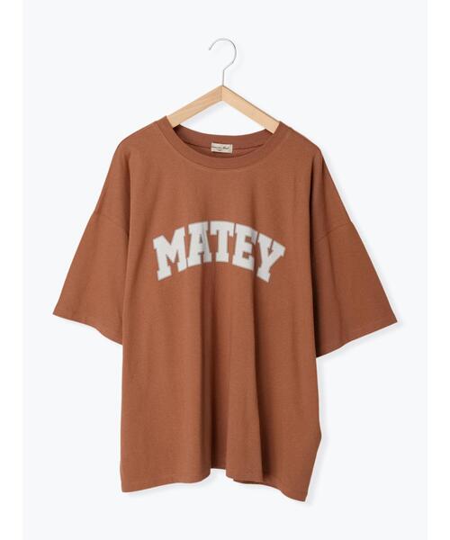 Samansa Mos2（サマンサ モスモス）の「フロントロゴプリントTシャツ（Tシャツ/カットソー・レディース・オフホワイト/イエロー/チャコールグレー/ブラウン・F）」の3枚目の写真