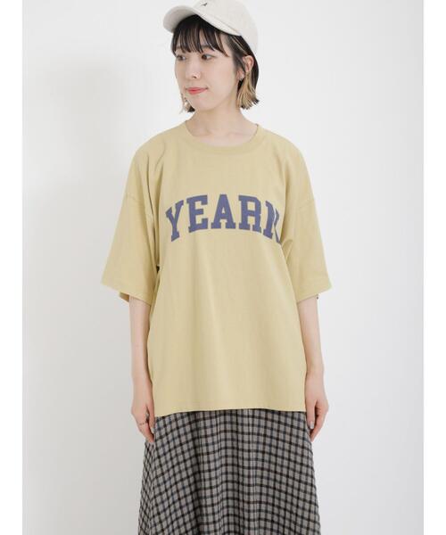 Samansa Mos2（サマンサ モスモス）の「フロントロゴプリントTシャツ（Tシャツ/カットソー・レディース・オフホワイト/イエロー/チャコールグレー/ブラウン・F）」の22枚目の写真