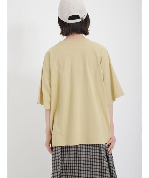 Samansa Mos2（サマンサ モスモス）の「フロントロゴプリントTシャツ（Tシャツ/カットソー・レディース・オフホワイト/イエロー/チャコールグレー/ブラウン・F）」の20枚目の写真